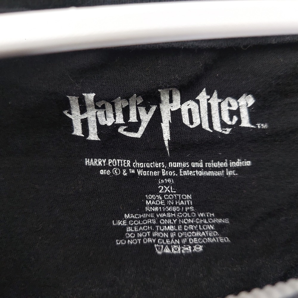 Harry Potter Women T-Shirt 2XL Black Goth Slytherin Crest Graphic Tee Shrewd - Picture 5 of 5